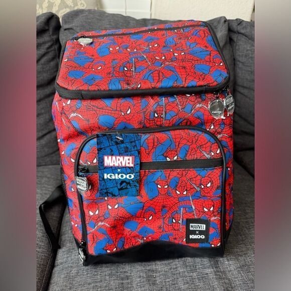 Spider-Man Marvel x Igloo Backpack 28 Cans Capacity Insulated Daypack New - Picture 5 of 14